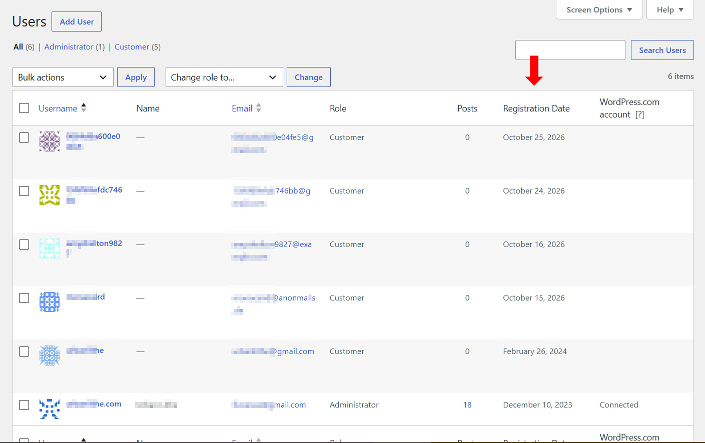 Add User Registration Date Column to Users 2