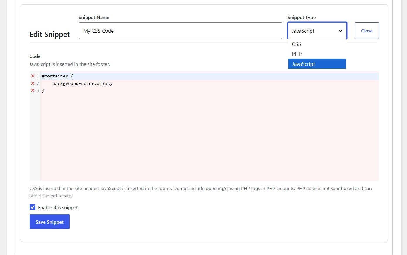 Custom CSS 3