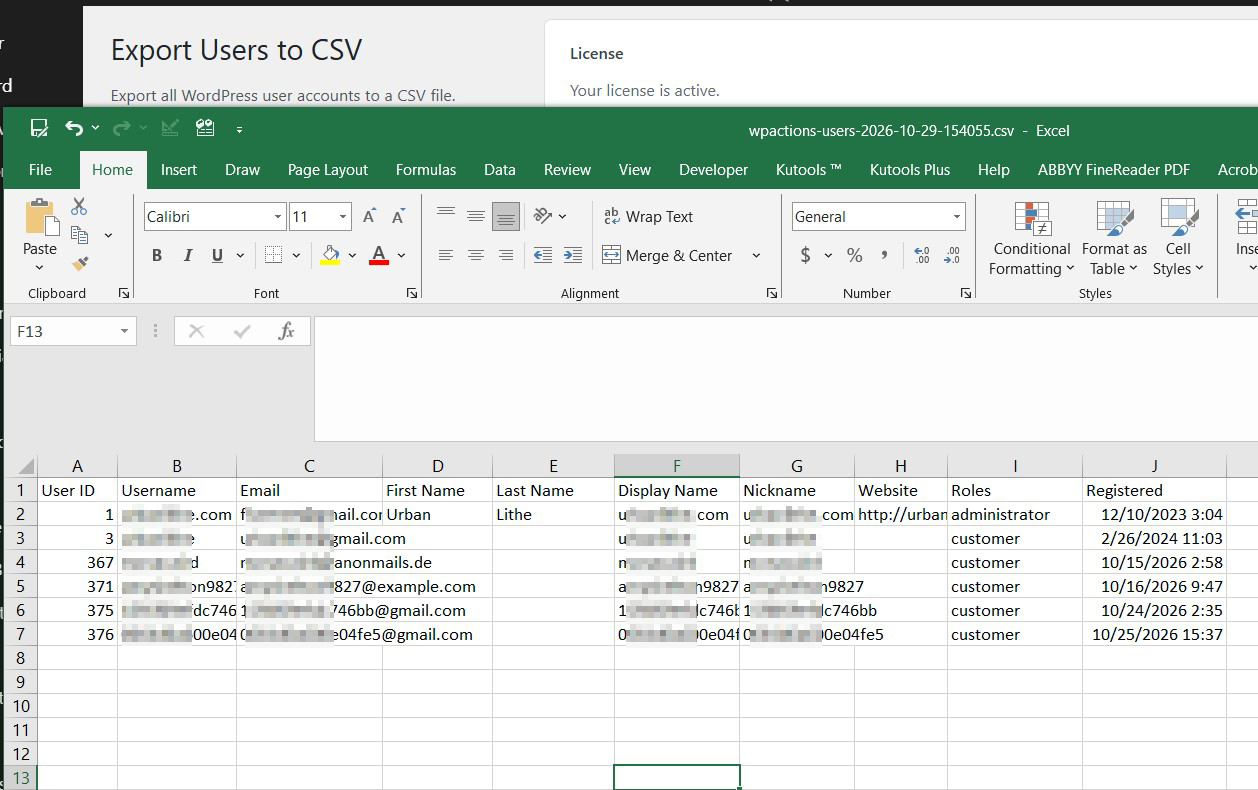 Export Users to CSV 2